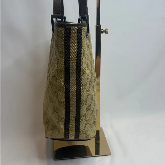 Gucci GG canvas small tote - brown and tan - Picture 4 of 12